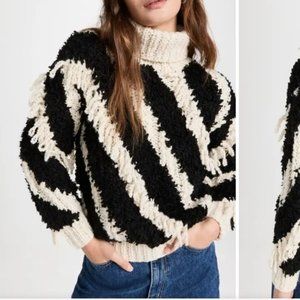 Zimmermann Women Cosmic Stripe Wool Blend Turtleneck Sweater Sz 2 US 6-8 NWT